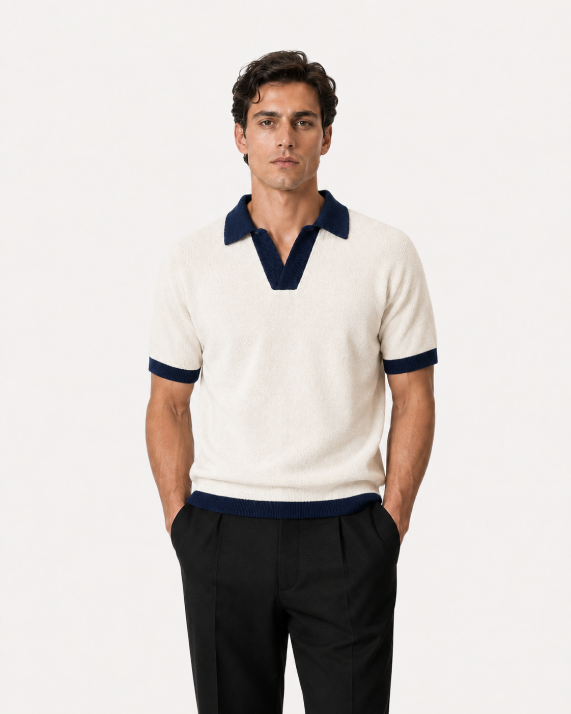 Chevron Knit Polo