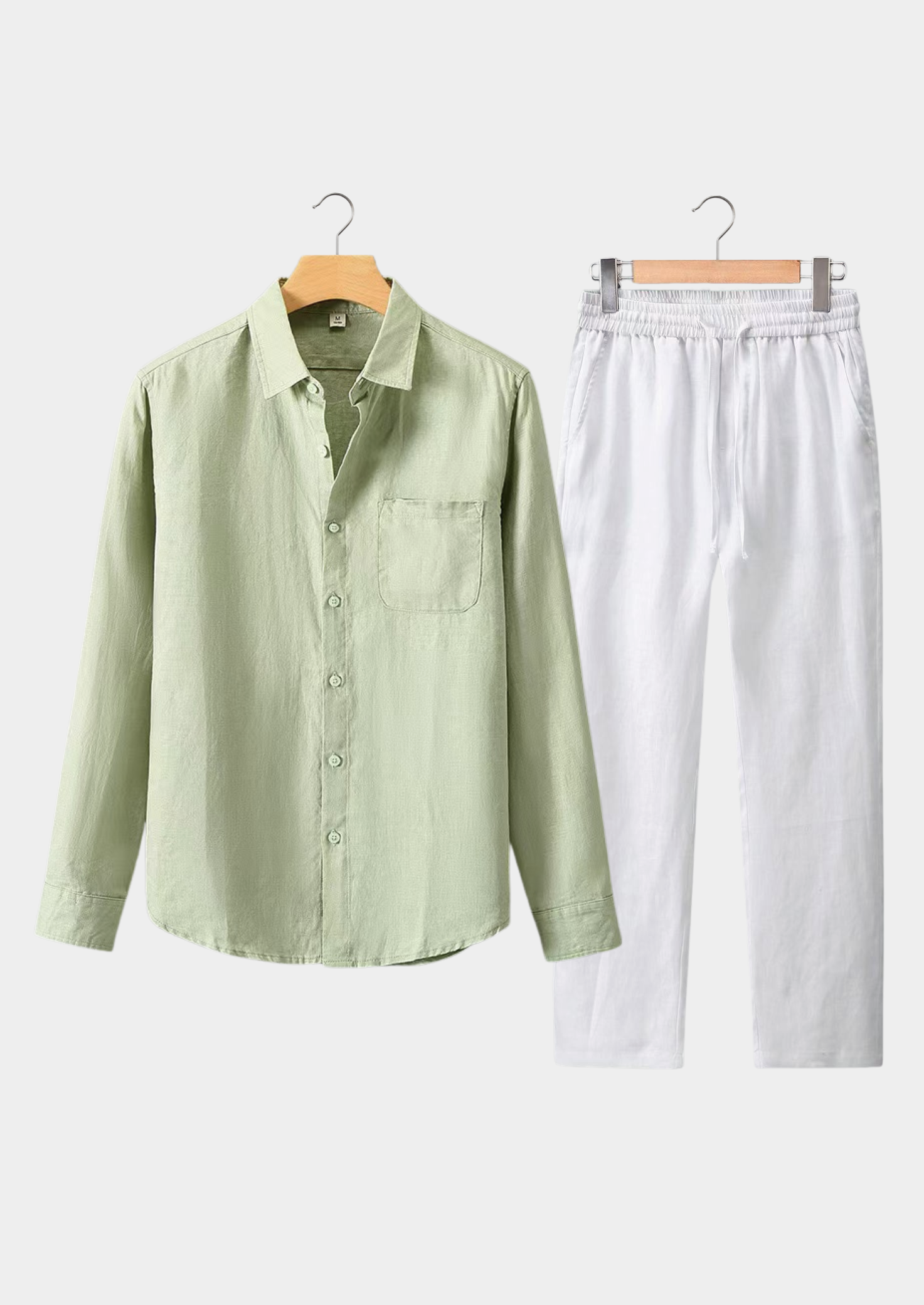 DOLCEVITA LONGSLEEVE SUMMER SET - MINT GREEN/WHITE
