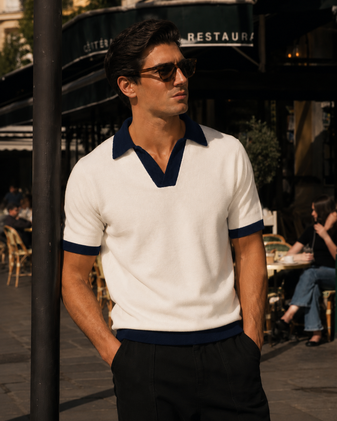 Chevron Knit Polo